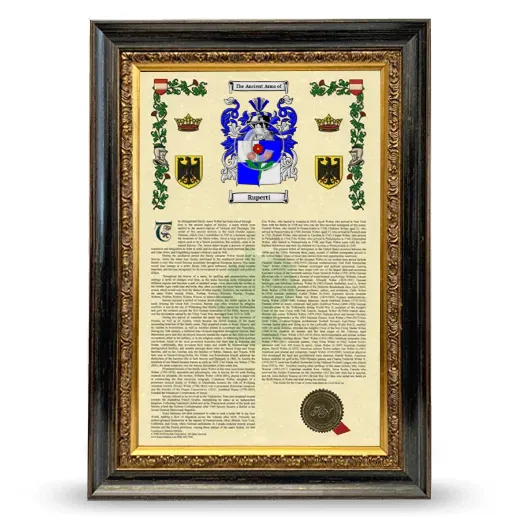 Ruperti Armorial History Framed - Heirloom