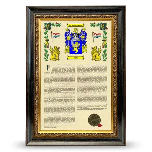 Rym Armorial History Framed - Heirloom