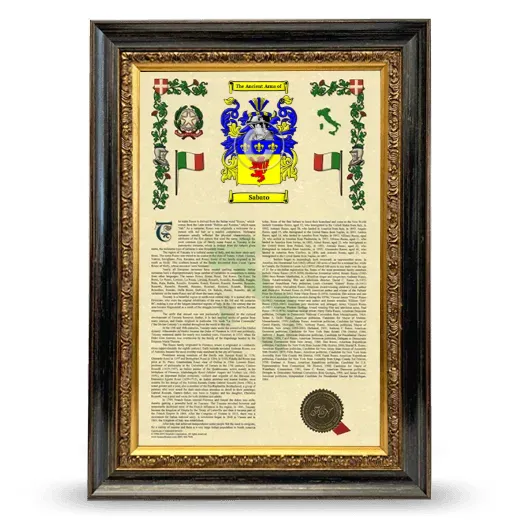Sabato Armorial History Framed - Heirloom