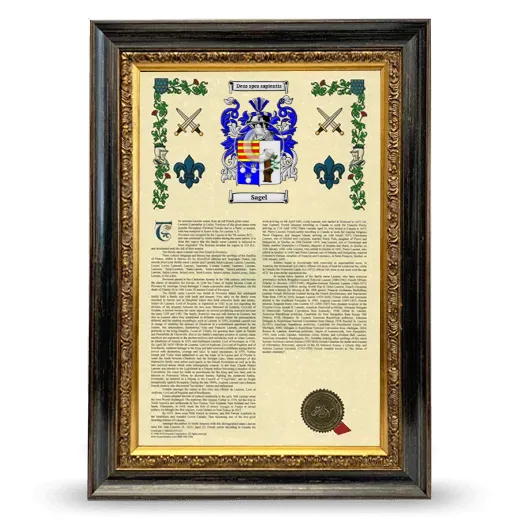 Sagel Armorial History Framed - Heirloom