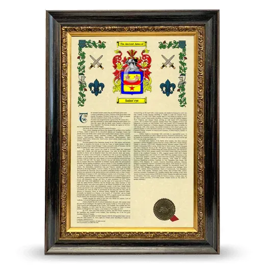 Saint'cyr Armorial History Framed - Heirloom