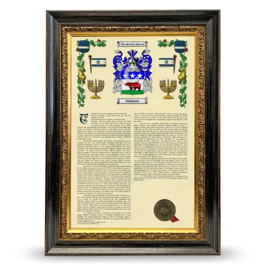 Salamon Armorial History Framed - Heirloom
