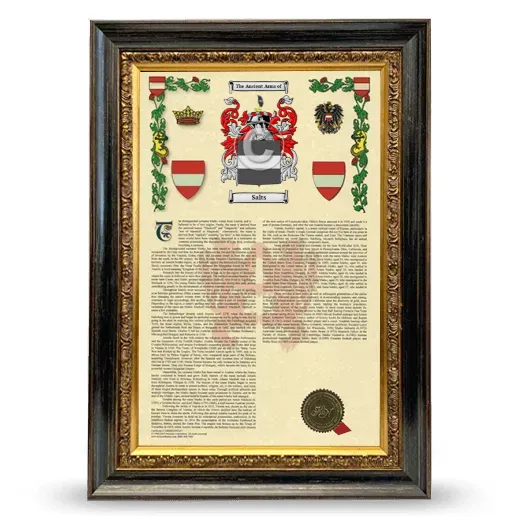 Salts Armorial History Framed - Heirloom