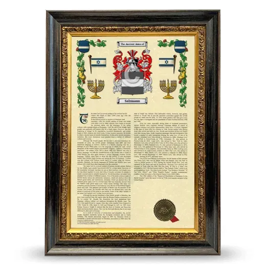 Salzmann Armorial History Framed - Heirloom