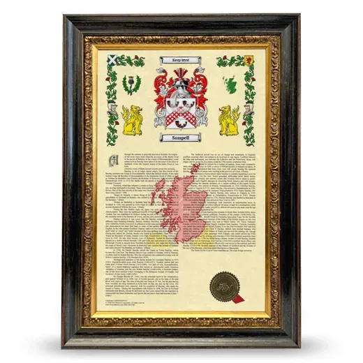 Sampell Armorial History Framed - Heirloom