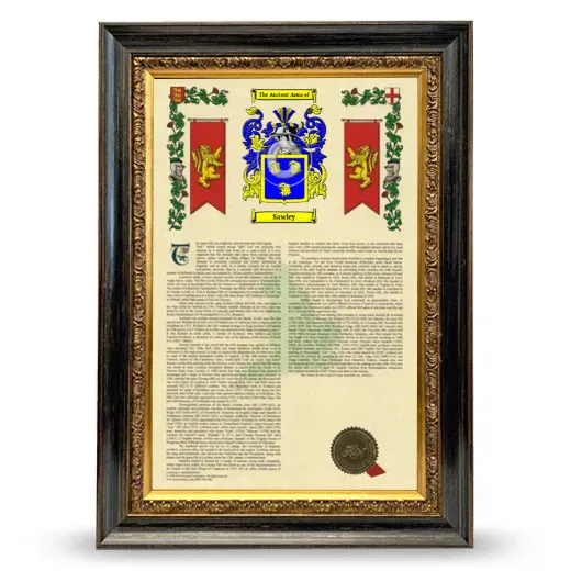 Sawley Armorial History Framed - Heirloom