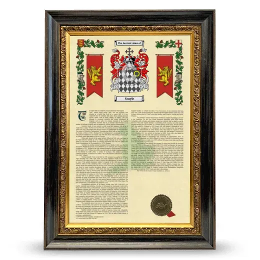 Scayle Armorial History Framed - Heirloom