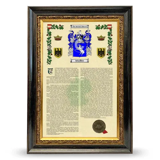 Schaffers Armorial History Framed - Heirloom