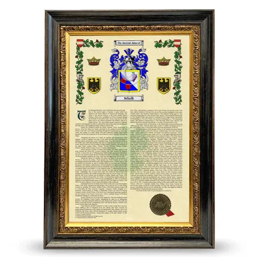 Schalk Armorial History Framed - Heirloom