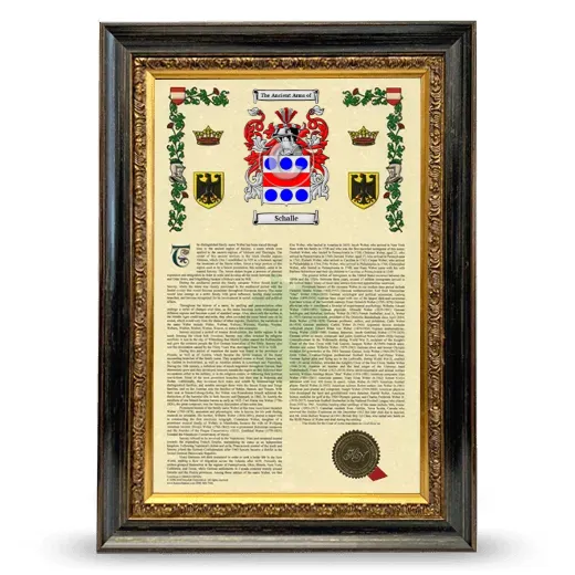 Schalle Armorial History Framed - Heirloom