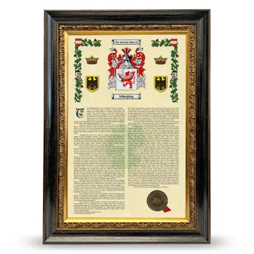 Scherping Armorial History Framed - Heirloom