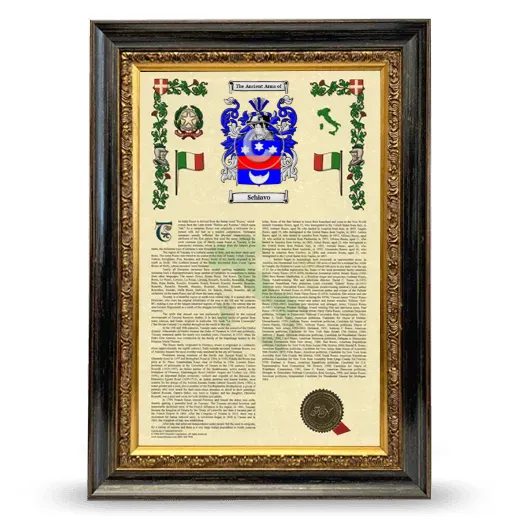 Schiavo Armorial History Framed - Heirloom