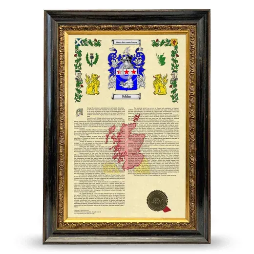 Schim Armorial History Framed - Heirloom