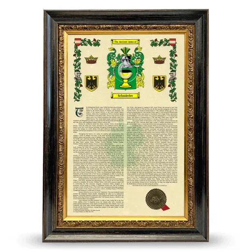 Schmieder Armorial History Framed - Heirloom