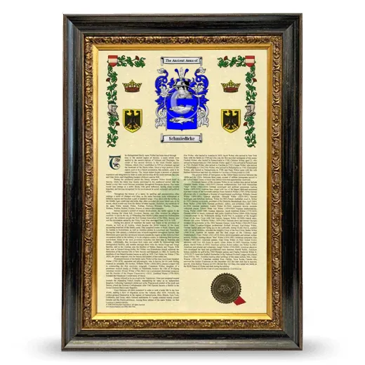 Schmiedicke Armorial History Framed - Heirloom