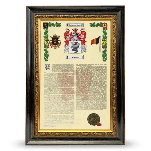 Schoute Armorial History Framed - Heirloom