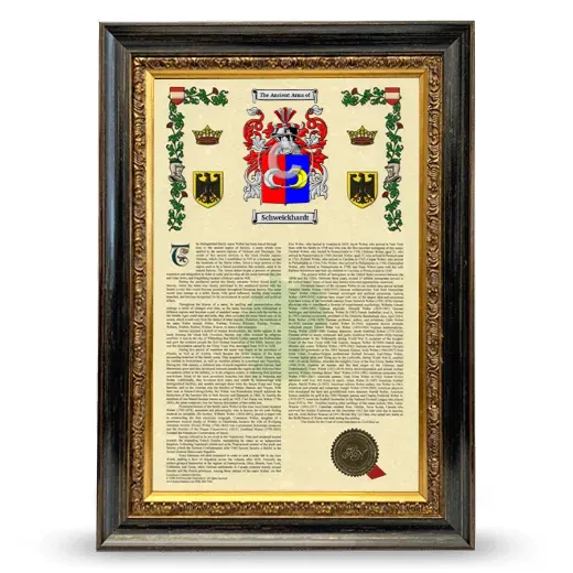 Schweickhardt Armorial History Framed - Heirloom