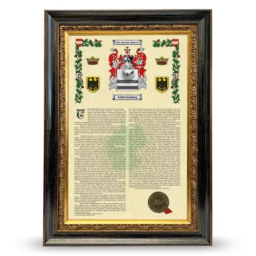 Schweinsberg Armorial History Framed - Heirloom