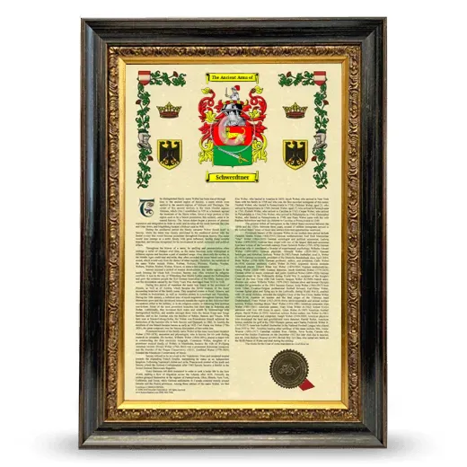 Schwerdtner Armorial History Framed - Heirloom