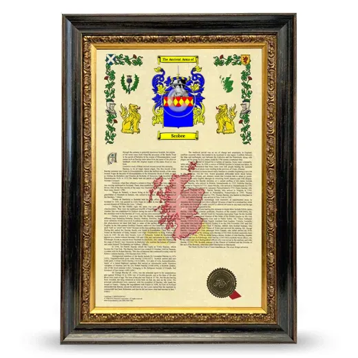 Scobee Armorial History Framed - Heirloom