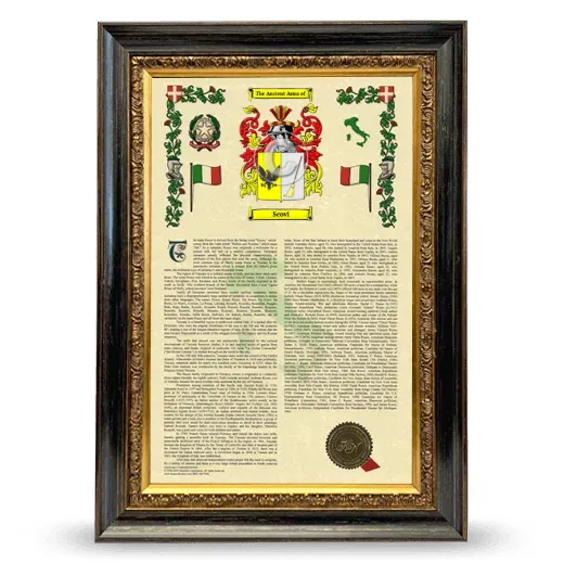 Scovi Armorial History Framed - Heirloom