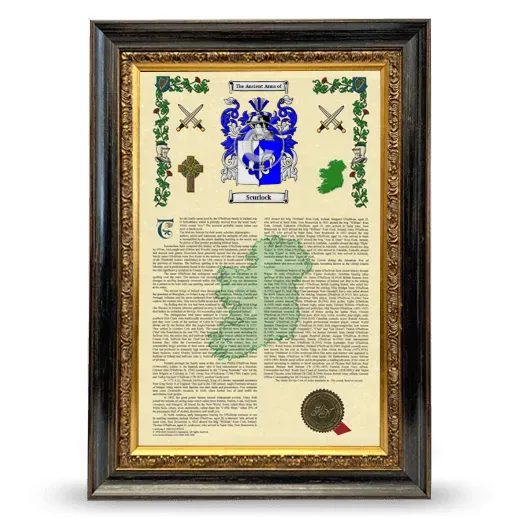 Scurlock Armorial History Framed - Heirloom