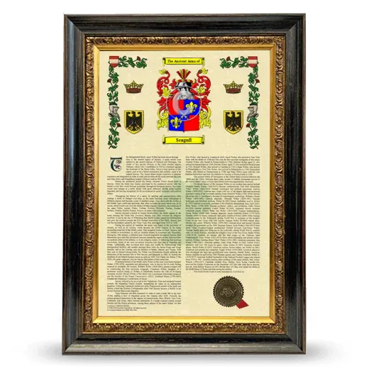 Seagull Armorial History Framed - Heirloom