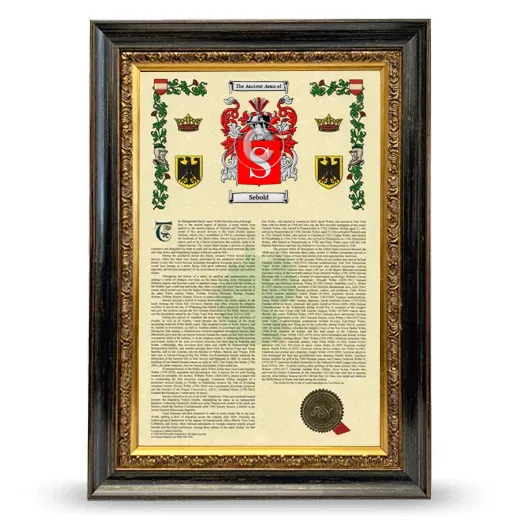 Sebold Armorial History Framed - Heirloom
