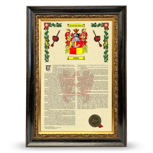 Sedore Armorial History Framed - Heirloom