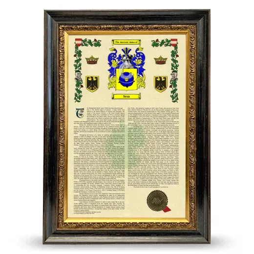 Sesa Armorial History Framed - Heirloom