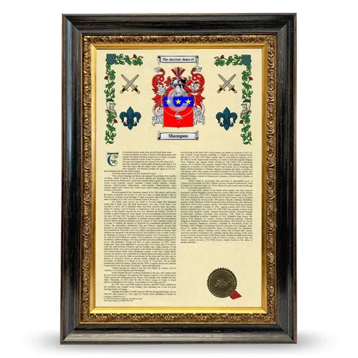 Shampoo Armorial History Framed - Heirloom