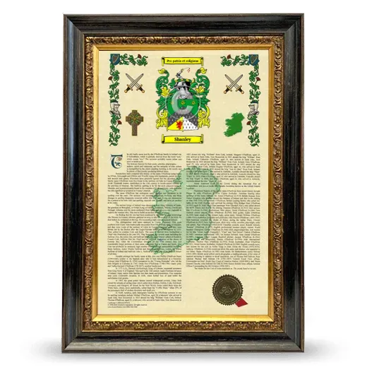 Shanley Armorial History Framed - Heirloom