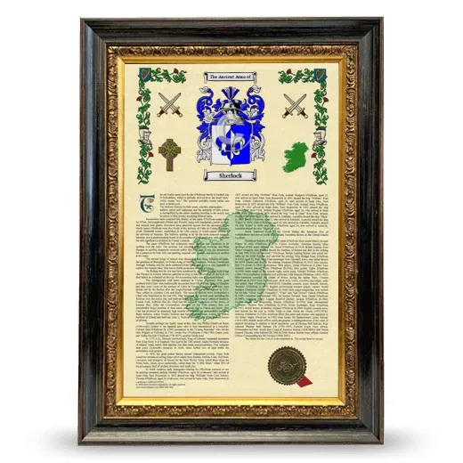 Sherlock Armorial History Framed - Heirloom