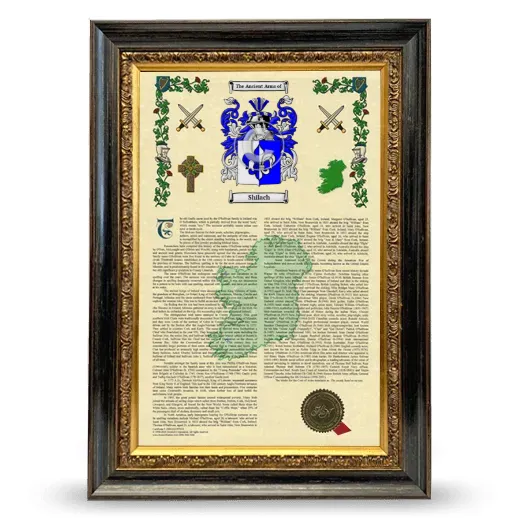Shilach Armorial History Framed - Heirloom
