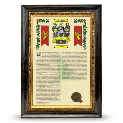 Shulley Armorial History Framed - Heirloom