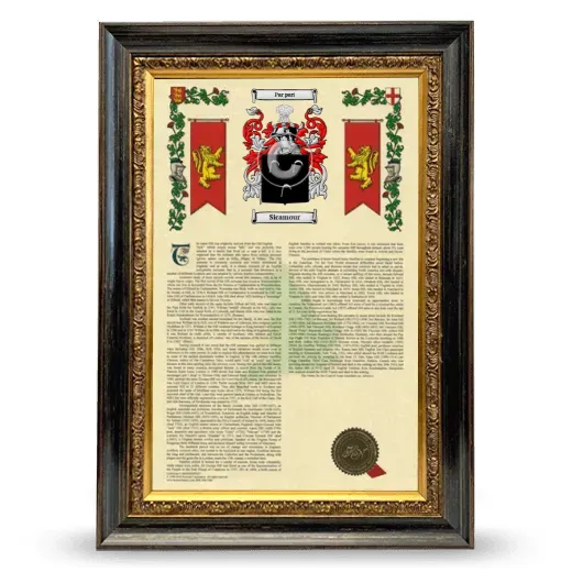 Sicamour Armorial History Framed - Heirloom