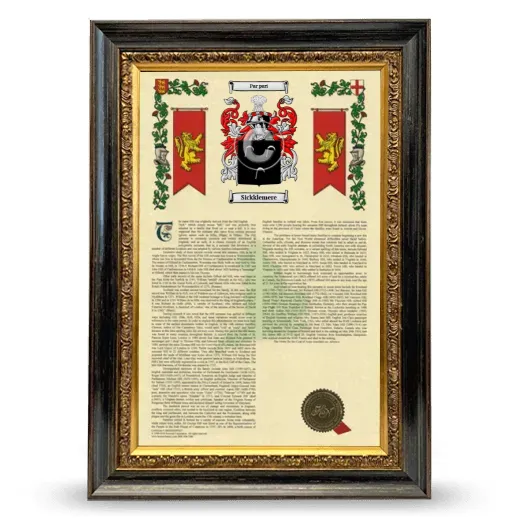 Sickklemere Armorial History Framed - Heirloom