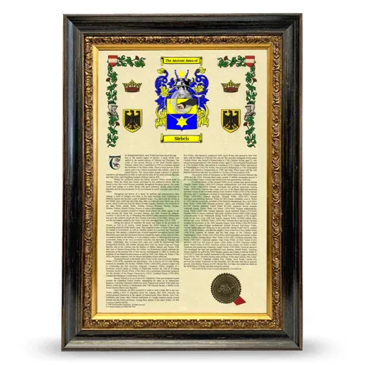 Siebels Armorial History Framed - Heirloom