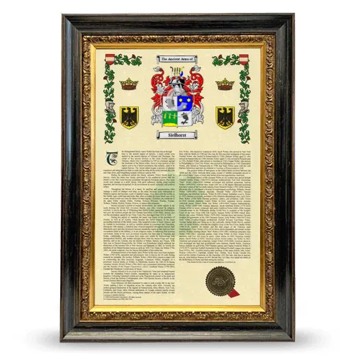 Sielhorst Armorial History Framed - Heirloom