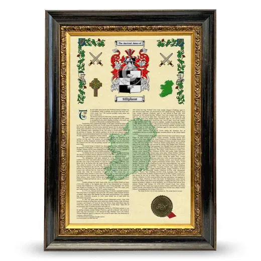 Silliphant Armorial History Framed - Heirloom