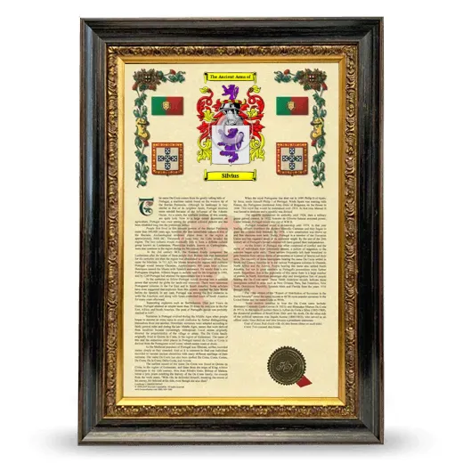 Silvius Armorial History Framed - Heirloom