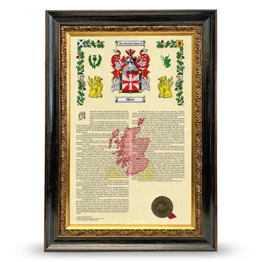 Skeet Armorial History Framed - Heirloom