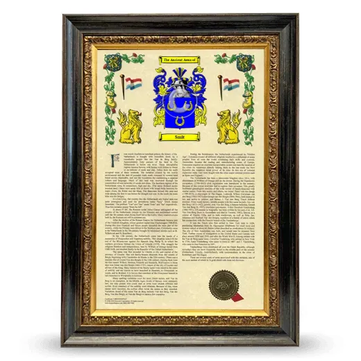 Smit Armorial History Framed - Heirloom