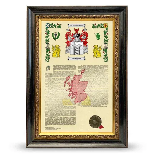 Snodgress Armorial History Framed - Heirloom