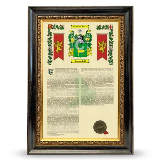 Sommerfeld Armorial History Framed - Heirloom