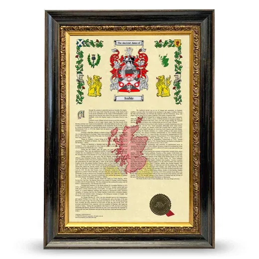 Sorbie Armorial History Framed - Heirloom