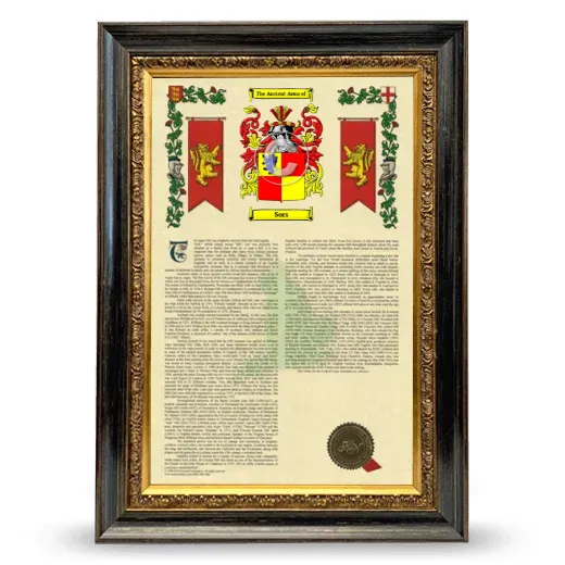 Sors Armorial History Framed - Heirloom