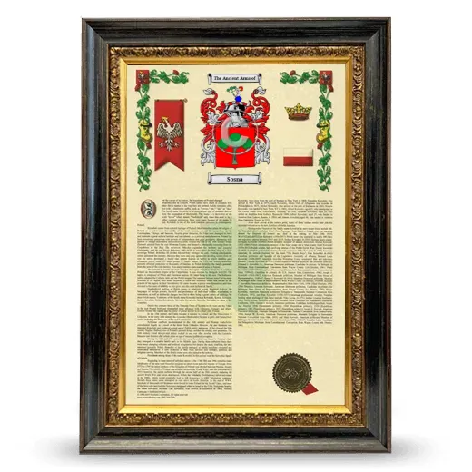 Sosna Armorial History Framed - Heirloom