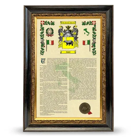 Souci Armorial History Framed - Heirloom