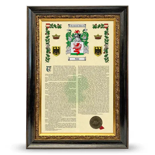 Sour Armorial History Framed - Heirloom